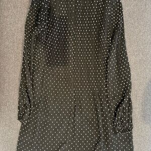 Maje Black and White Polka Dot Mini Dress